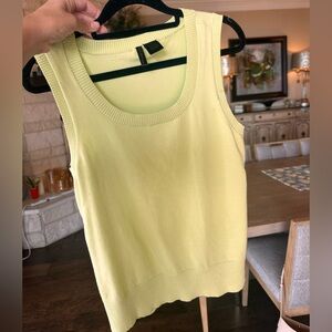Nue Options Petite Chartreuse Sweater Tank Large
